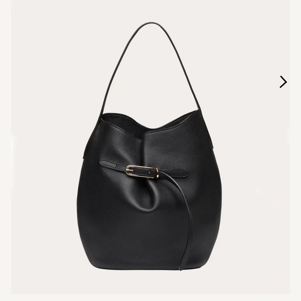 Chic Black Leather Hobo Bag